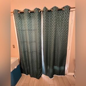 Blue Geometric Curtains - Home Accents